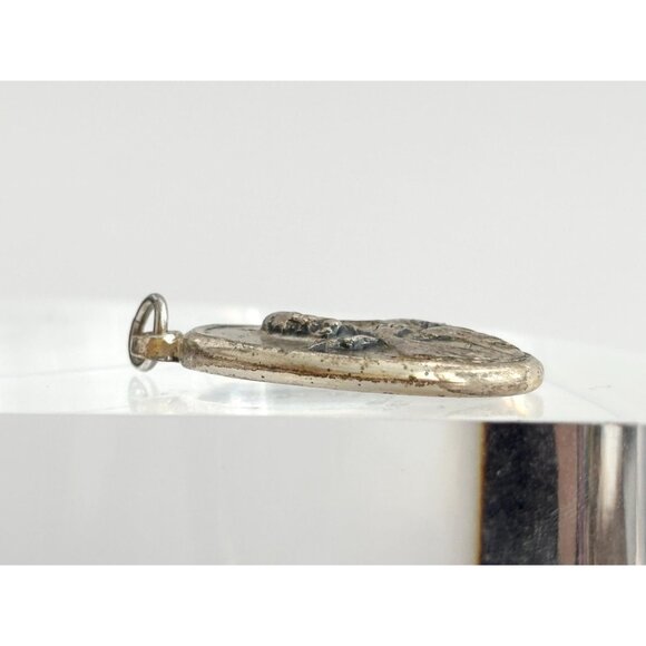 St. Francis Xavier Creed Religious Charm Sterling Silver 925 Vintage Pendant - Picture 6 of 7